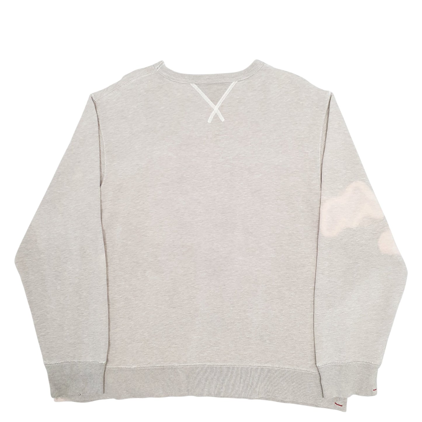 Mens Grey Ralph Lauren Polo Jeans Spellout Crewneck Jumper