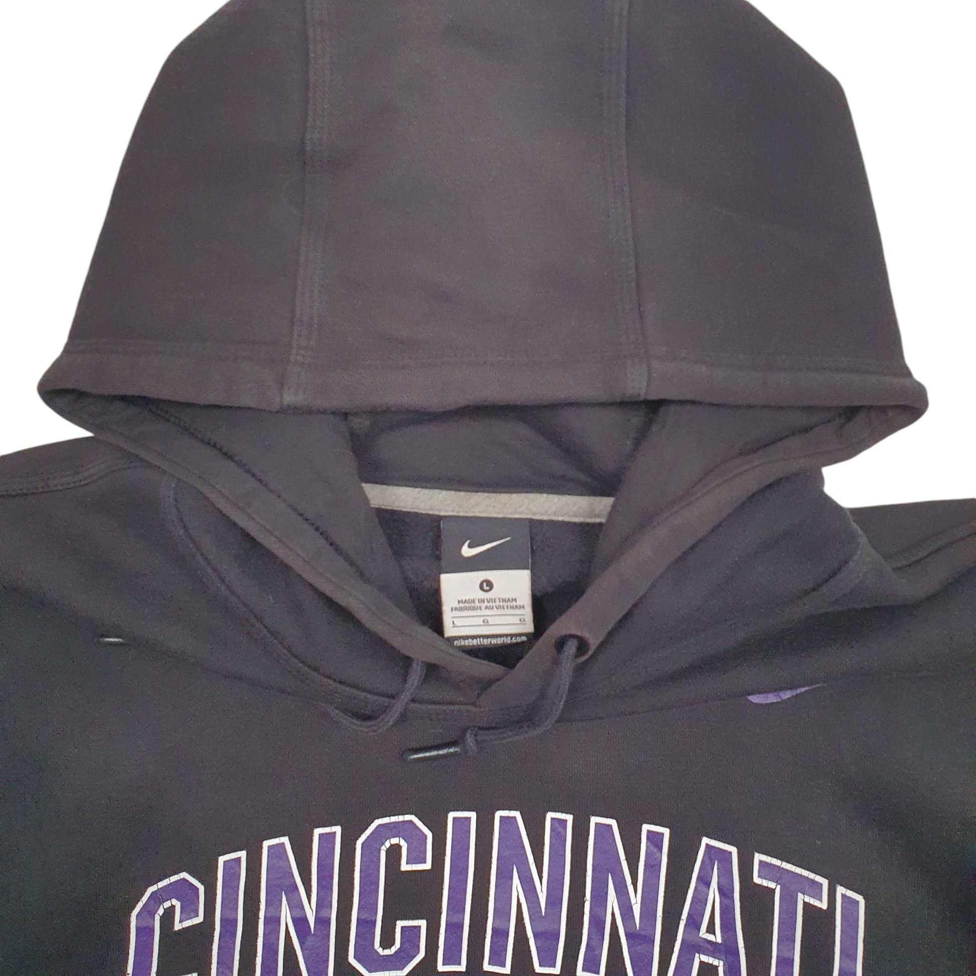 Mens Black Nike Cincinnati Christian University USA College Hoodie Jumper