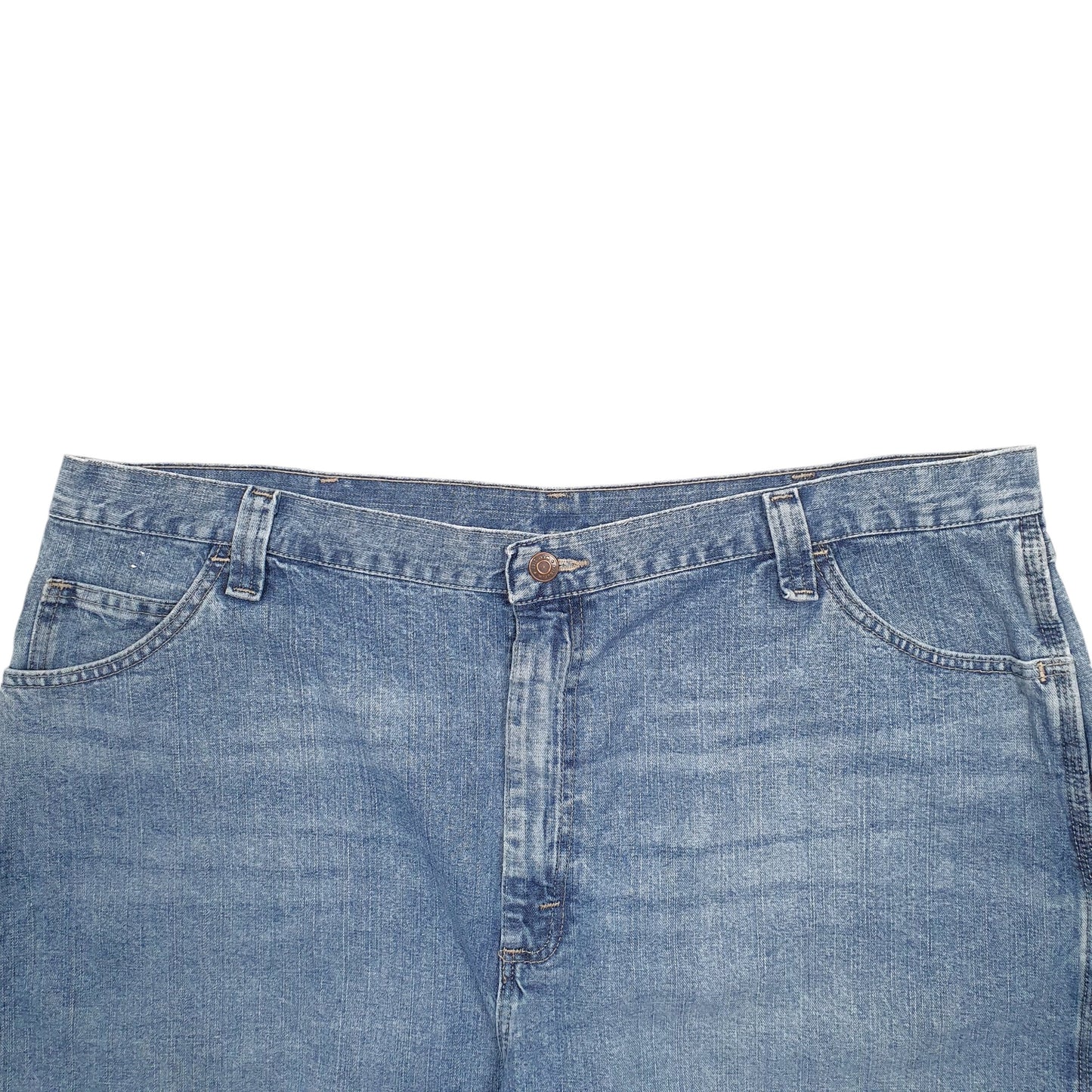 Mens Blue Wrangler Denim Jeans Jorts Carpenter Shorts