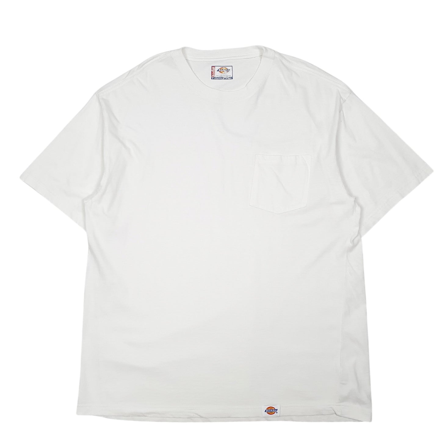 Mens White Dickies Pocket Workwear Short Sleeve T Shirt