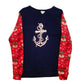 Mens Navy J Crew Reworked Crewneck Jumper
