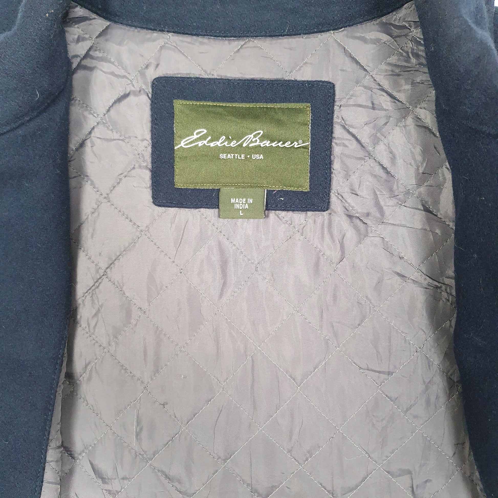 Mens Navy Eddie Bauer Cruiser CPO Shacket  Coat