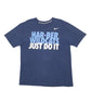 Mens Navy Nike Spellout Short Sleeve T Shirt