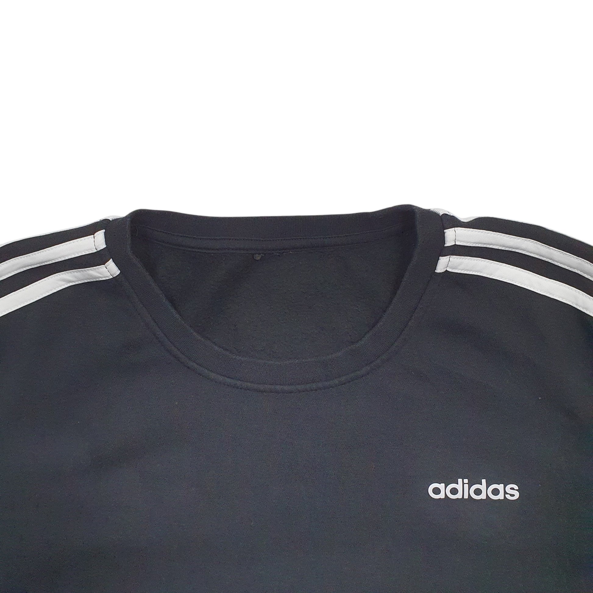 Womens Black Adidas  Crewneck Jumper