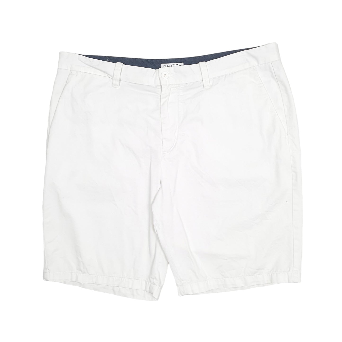 Mens White Nautica Slim Fit Deck Chino Shorts