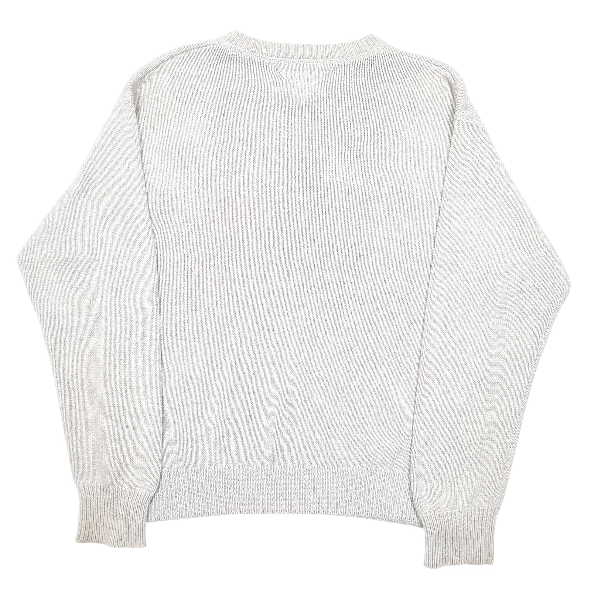 Mens Grey Tommy Hilfiger Vintage 90s Knit Crewneck Jumper
