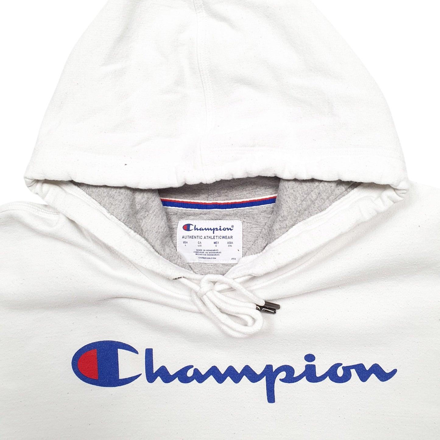 Mens White Champion  Hoodie Jumper