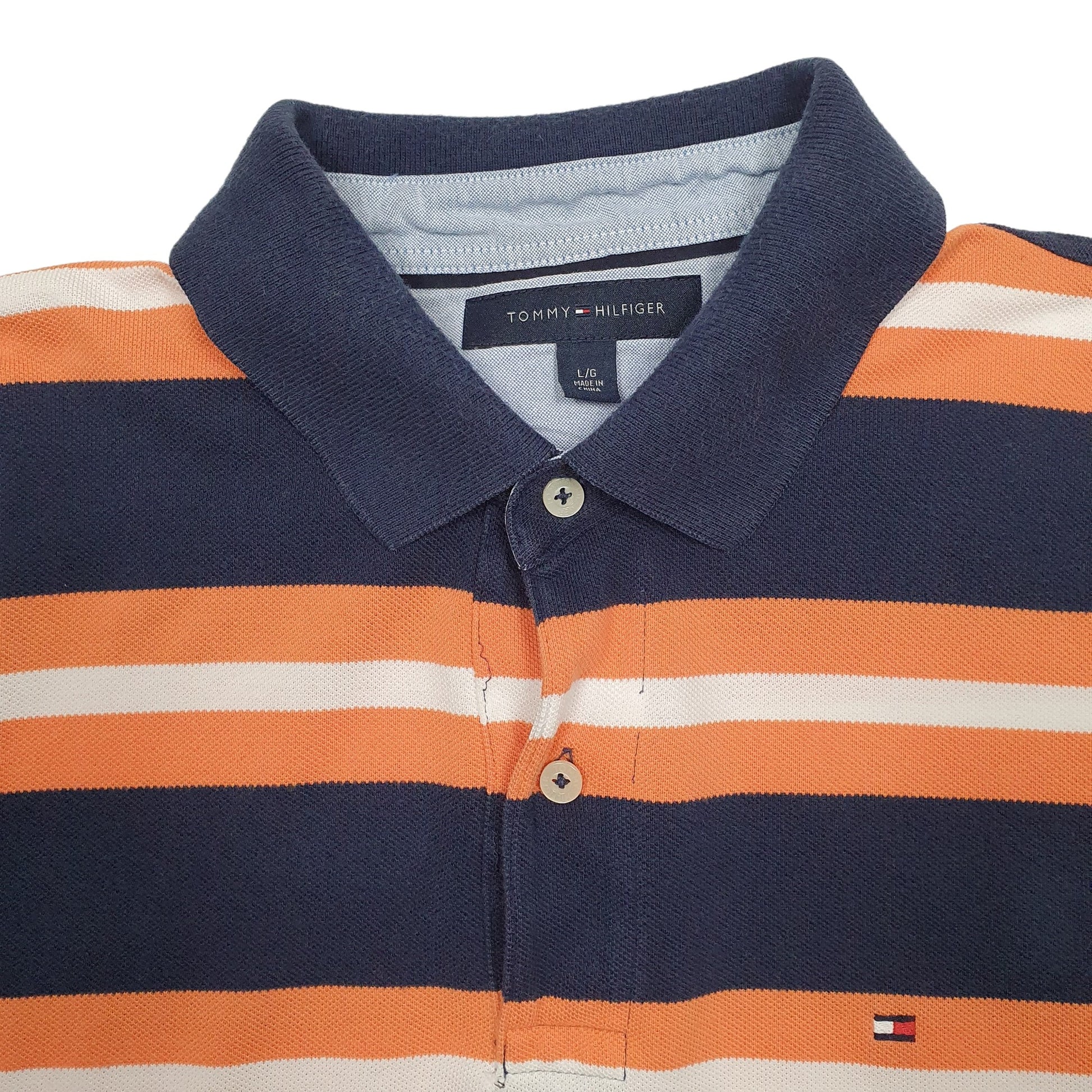 Mens Orange Tommy Hilfiger  Short Sleeve Polo Shirt