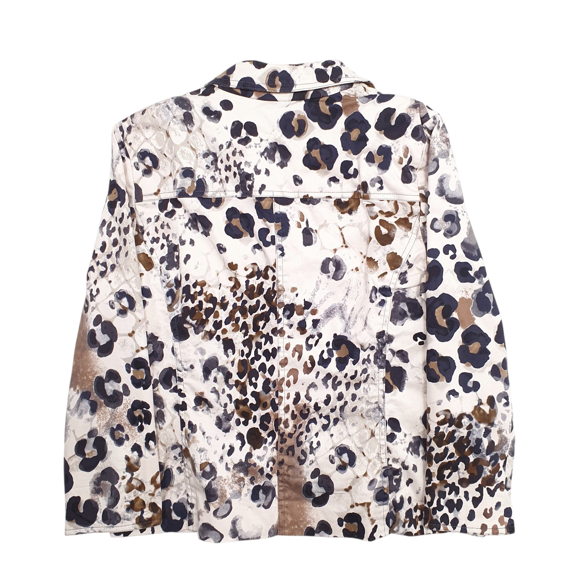 Womens Brown Proportion Petite Leopard Print  Coat