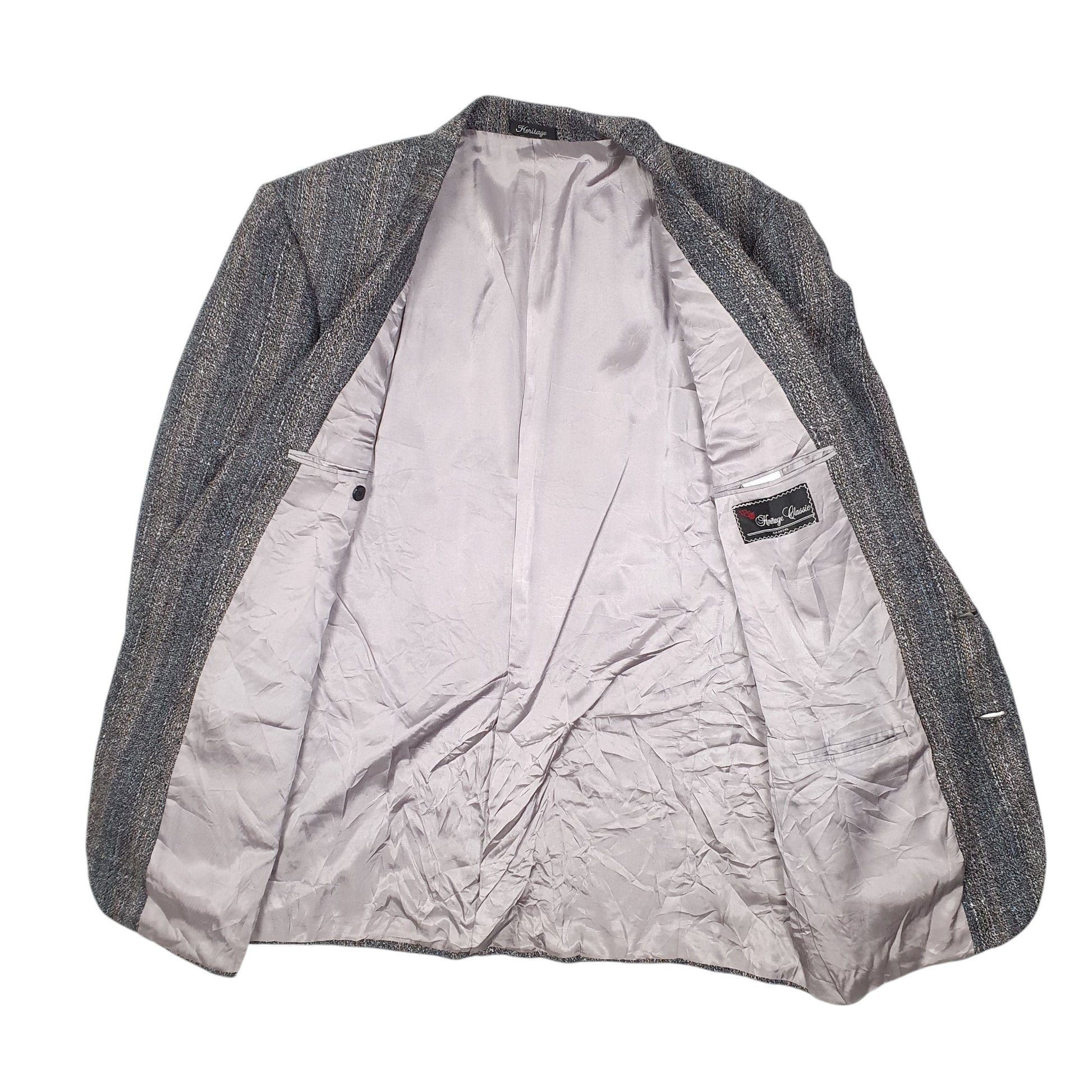 Mens Grey Heritage Classic Silk Vintage 80s Made In Canada  Coat