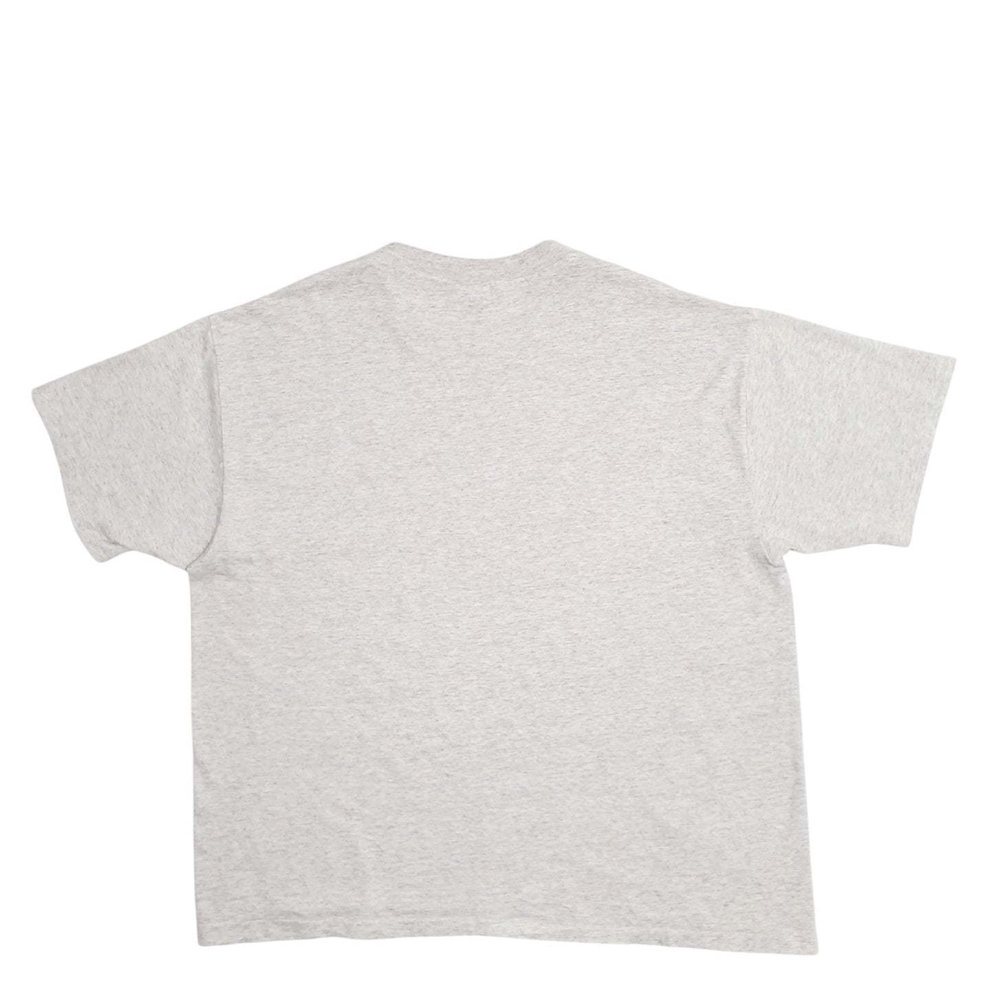 Mens Grey Hanes Single Stitch Vintage 90s Charleston Spellout Made In USA Short Sleeve T Shirt