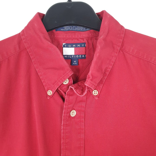 Mens Red Tommy Hilfiger  Long Sleeve Shirt