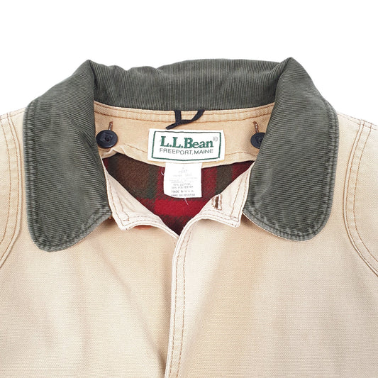 Mens Tan L.L.Bean Vintage Lined Hunting Barn Tall Made In USA  Coat