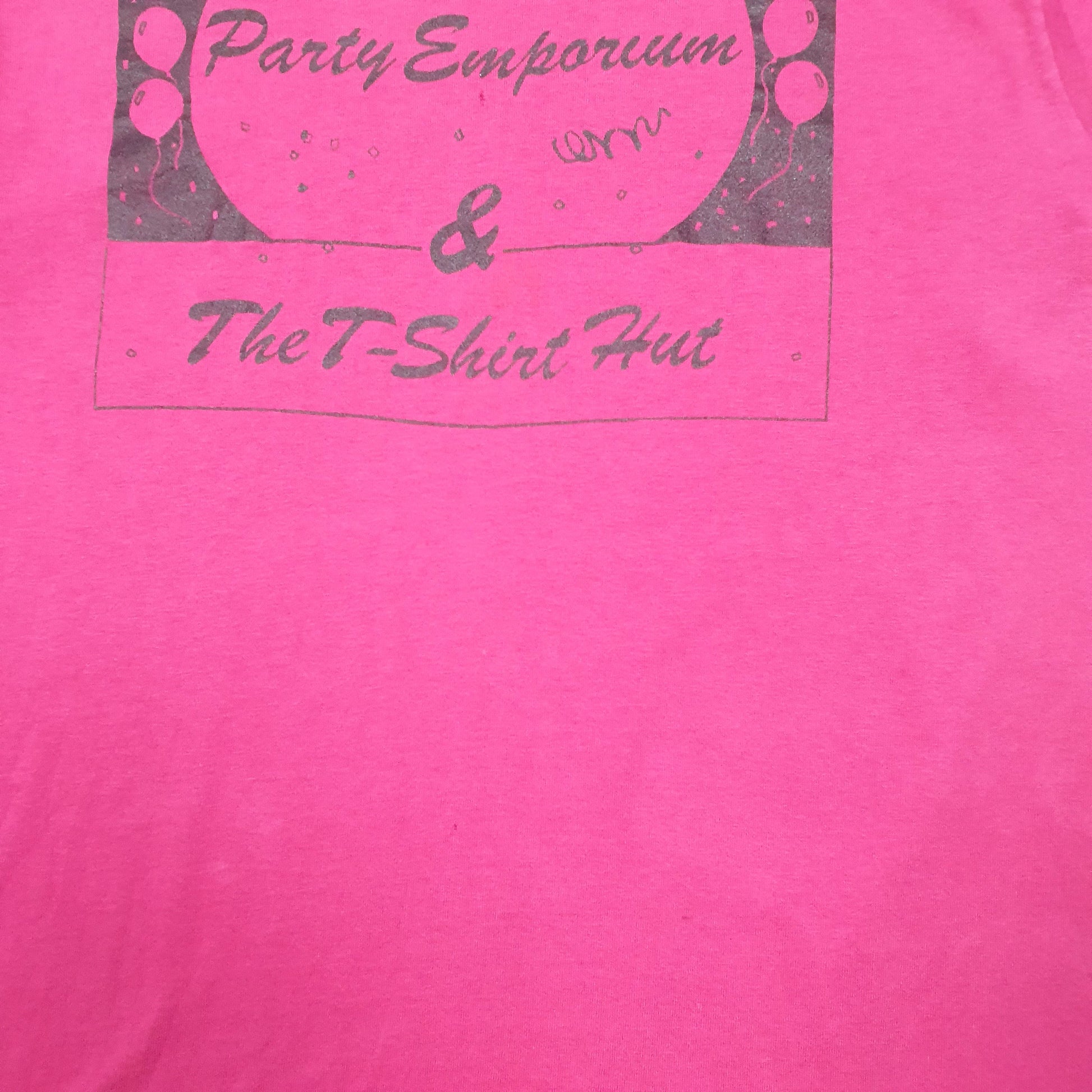 Mens Pink Screen Stars Single Stitch Vintage 90s Party Emporium Made In USA Short Sleeve T Shirt