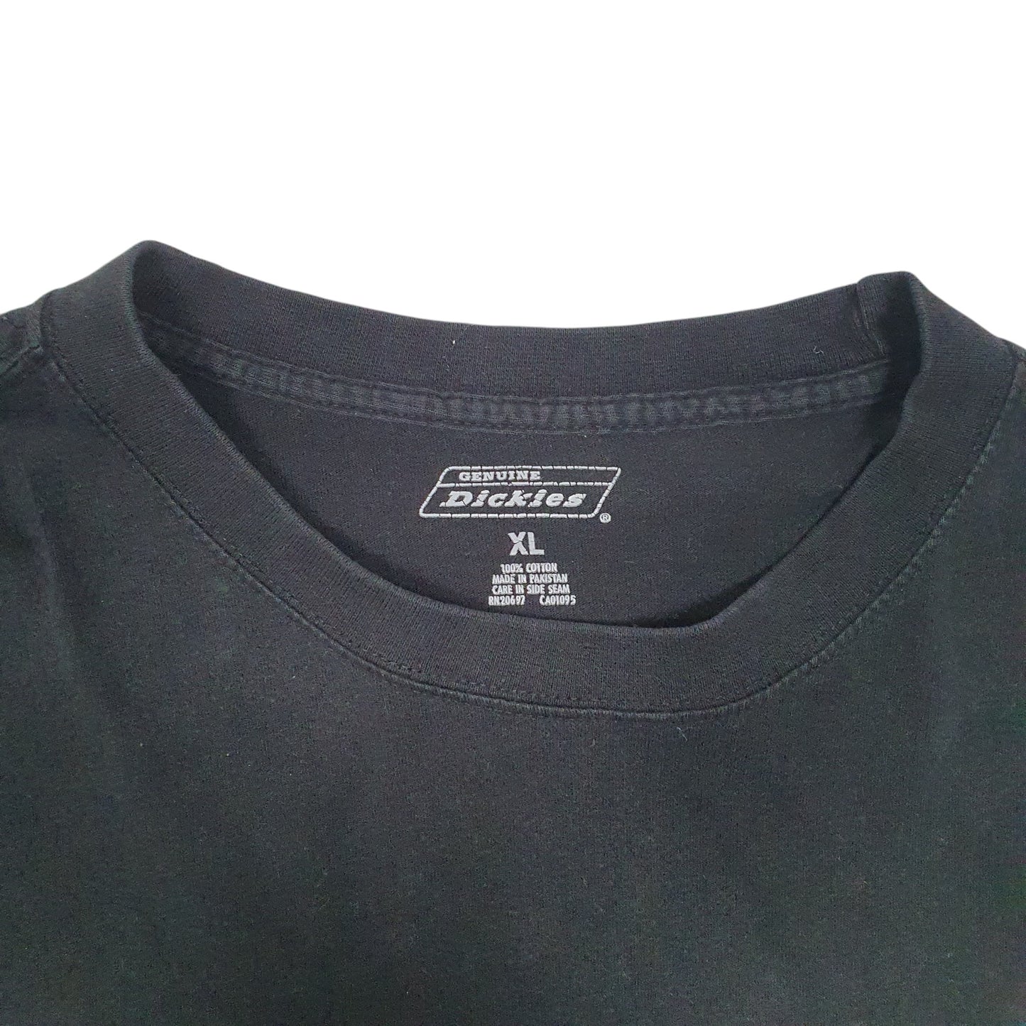 Mens Black Dickies Pocket Workwear Long Sleeve T Shirt