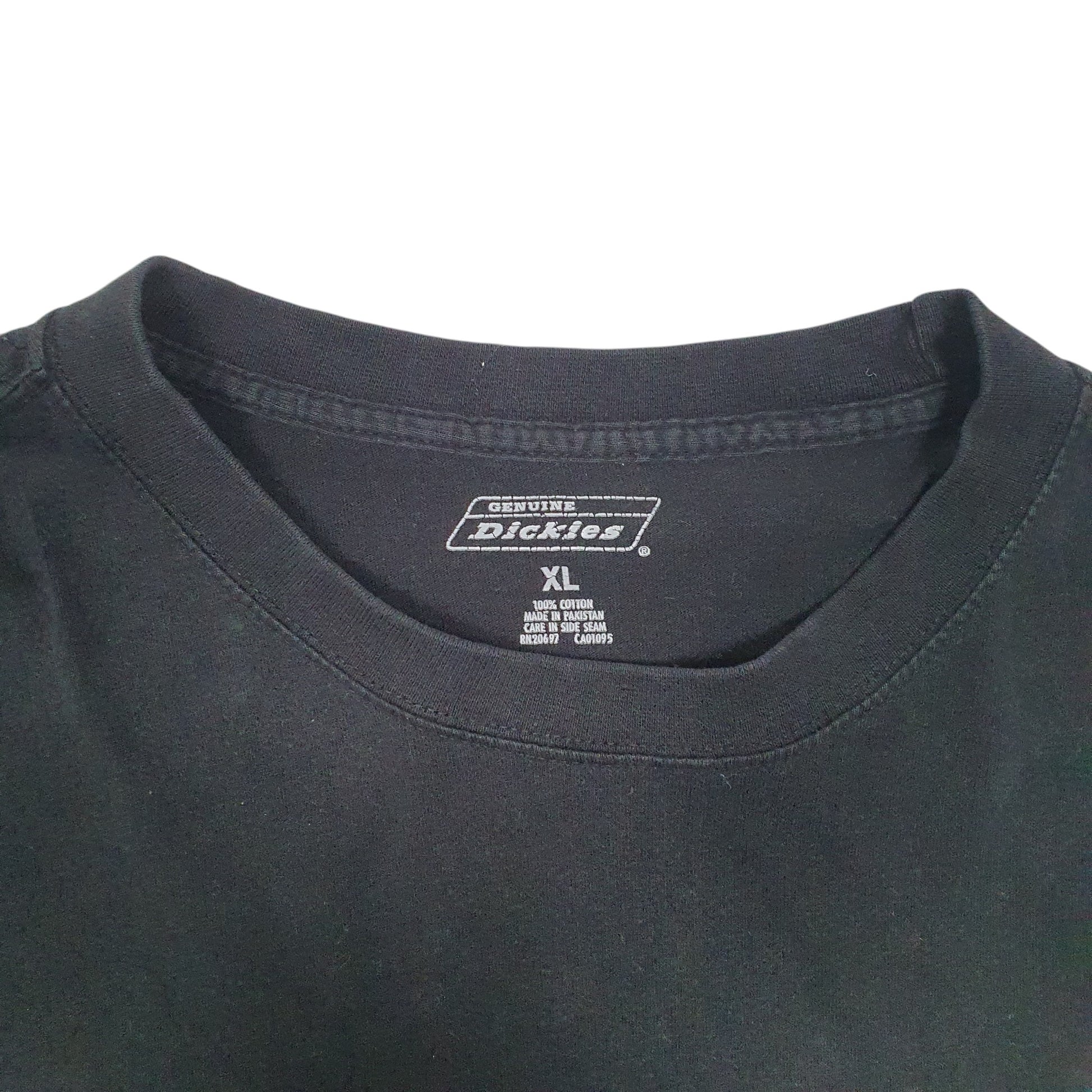 Mens Black Dickies Pocket Workwear Long Sleeve T Shirt