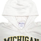Mens White Champion Michigan Spellout Hoodie Jumper