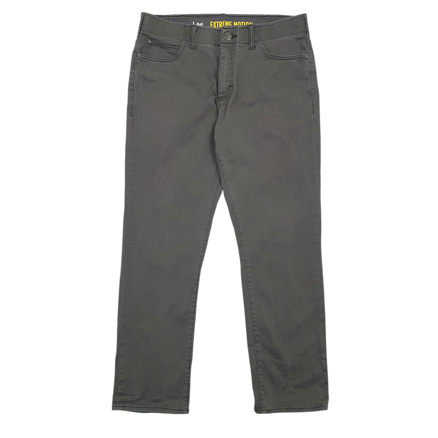 Mens Grey Lee Extreme Motion Chino Trousers