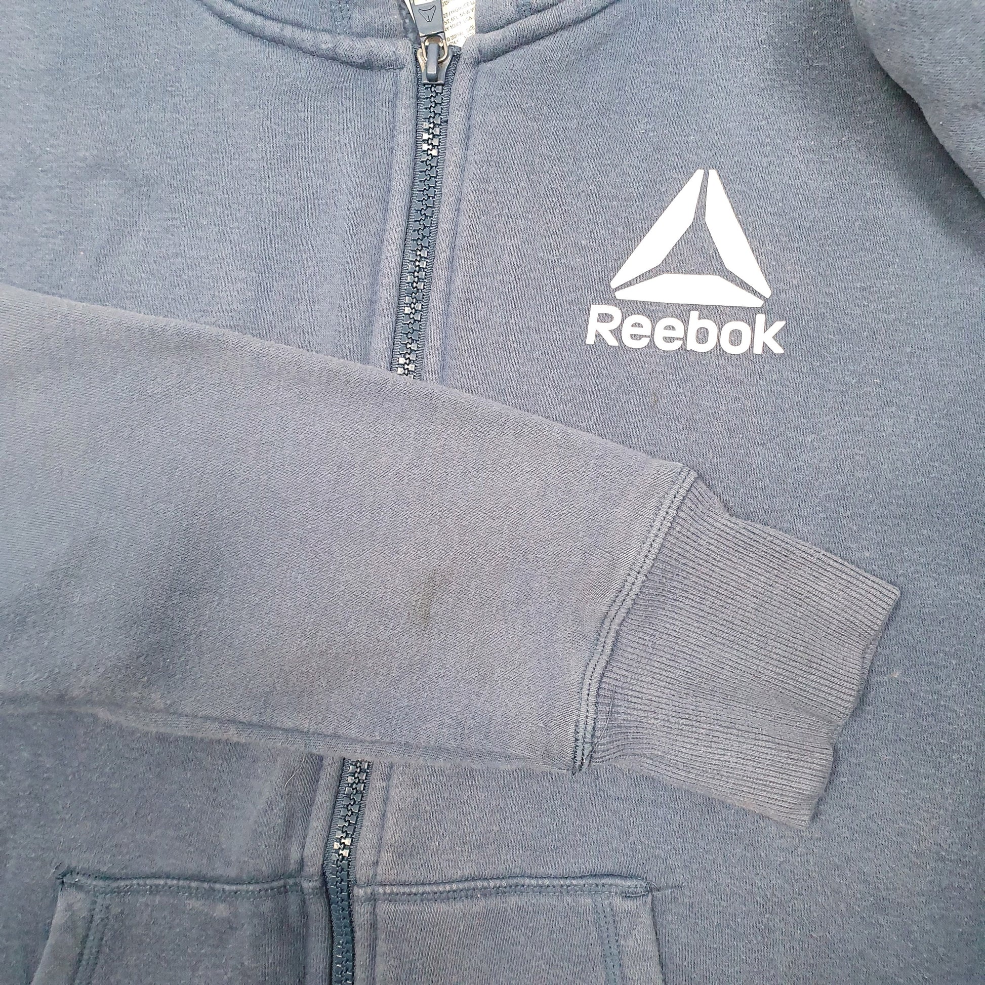Womens Blue Reebok Hoodie Full Zip Jumper