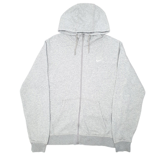 Mens Grey Nike Hoodie Full Zip Jumper