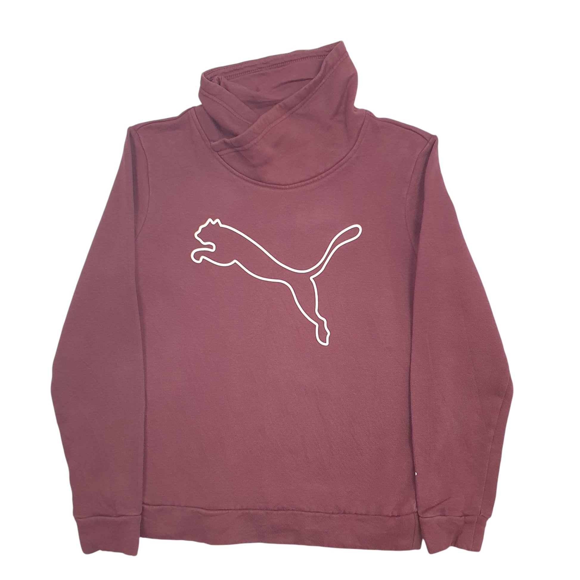 Mens Burgundy Puma Spellout Crewneck Jumper