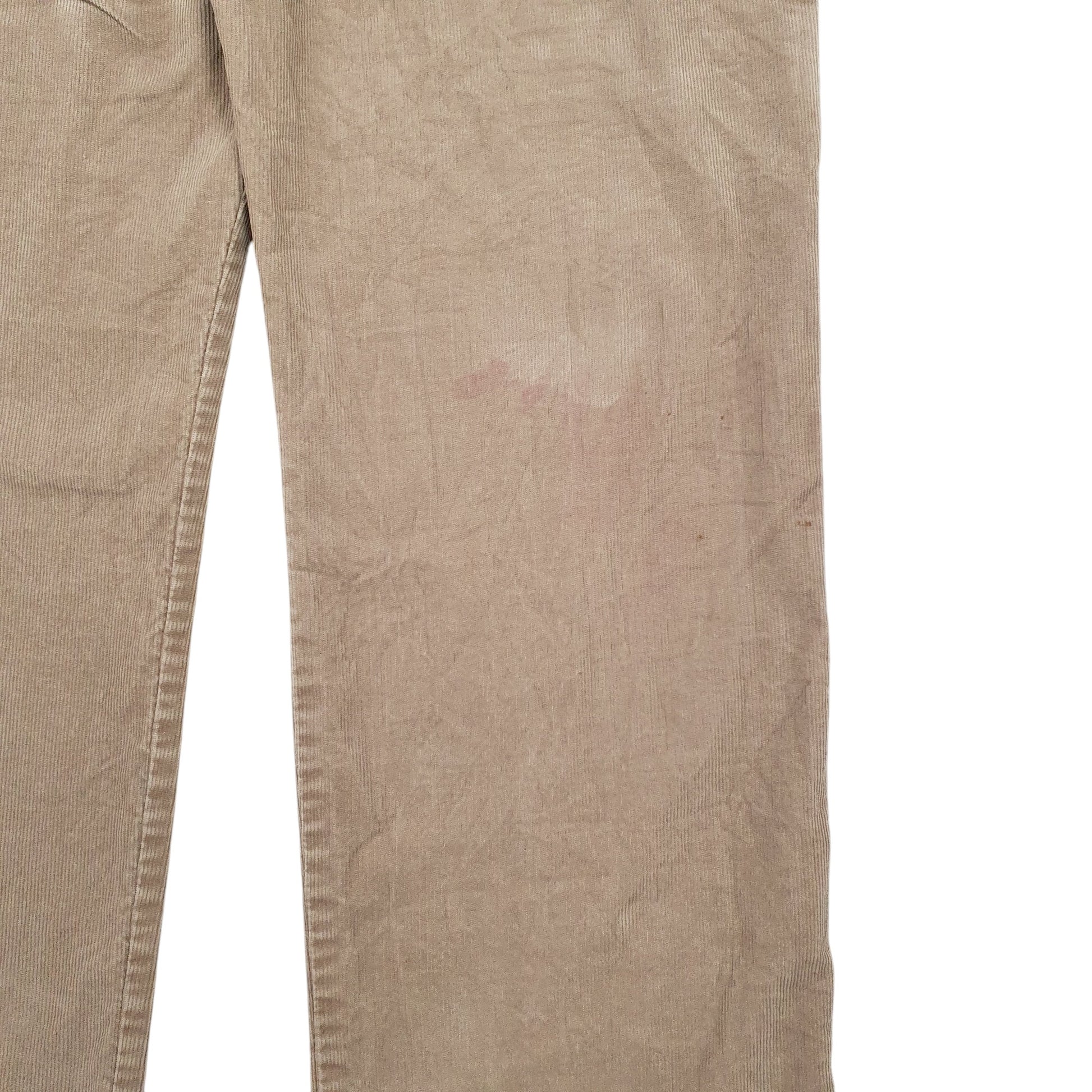 Mens Beige Levis Relaxed Corduroy Trousers