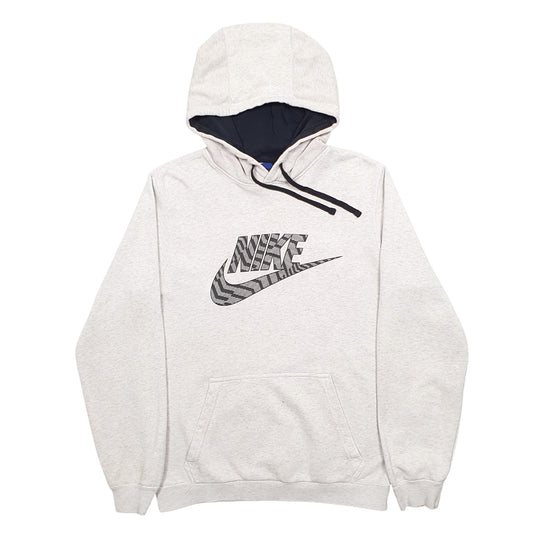 Mens Grey Nike Spellout Hoodie Jumper