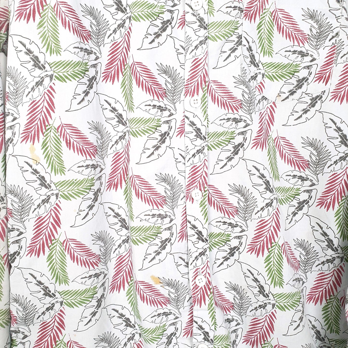 Mens Blue Maximo Floral Leaves Hawaiian Print Long Sleeve Shirt