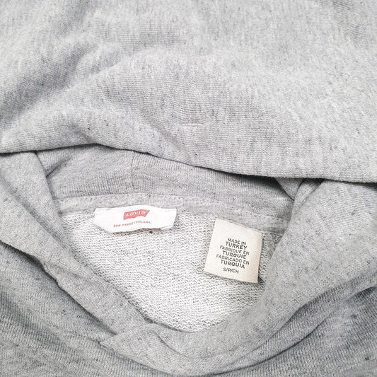 Womens Grey Levis Spellout Hoodie Jumper