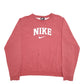 Mens Red Nike Spellout Crewneck Jumper