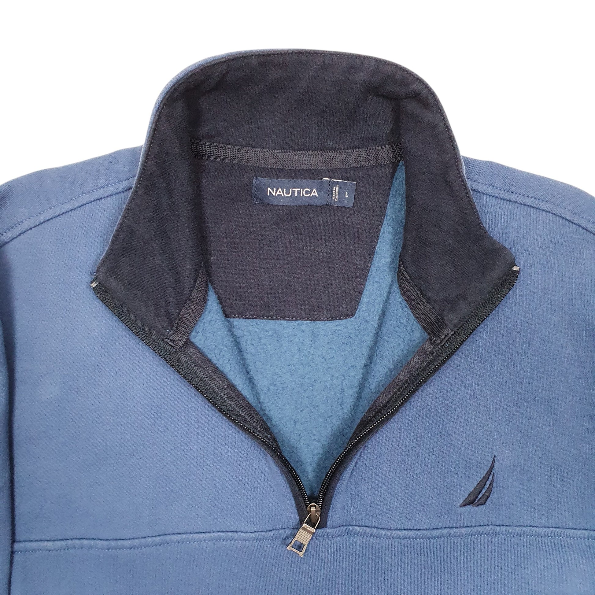 Mens Blue Nautica  Quarter Zip Jumper