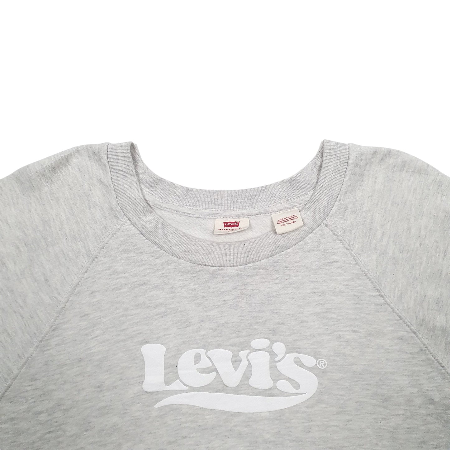 Womens Grey Levis Spellout Crewneck Jumper