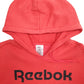 Mens Red Reebok Spellout Hoodie Jumper