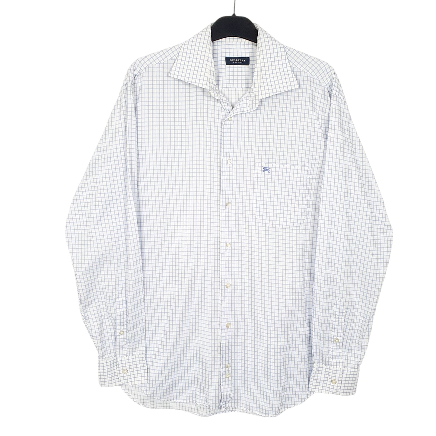Mens White Burberry London Long Sleeve Shirt