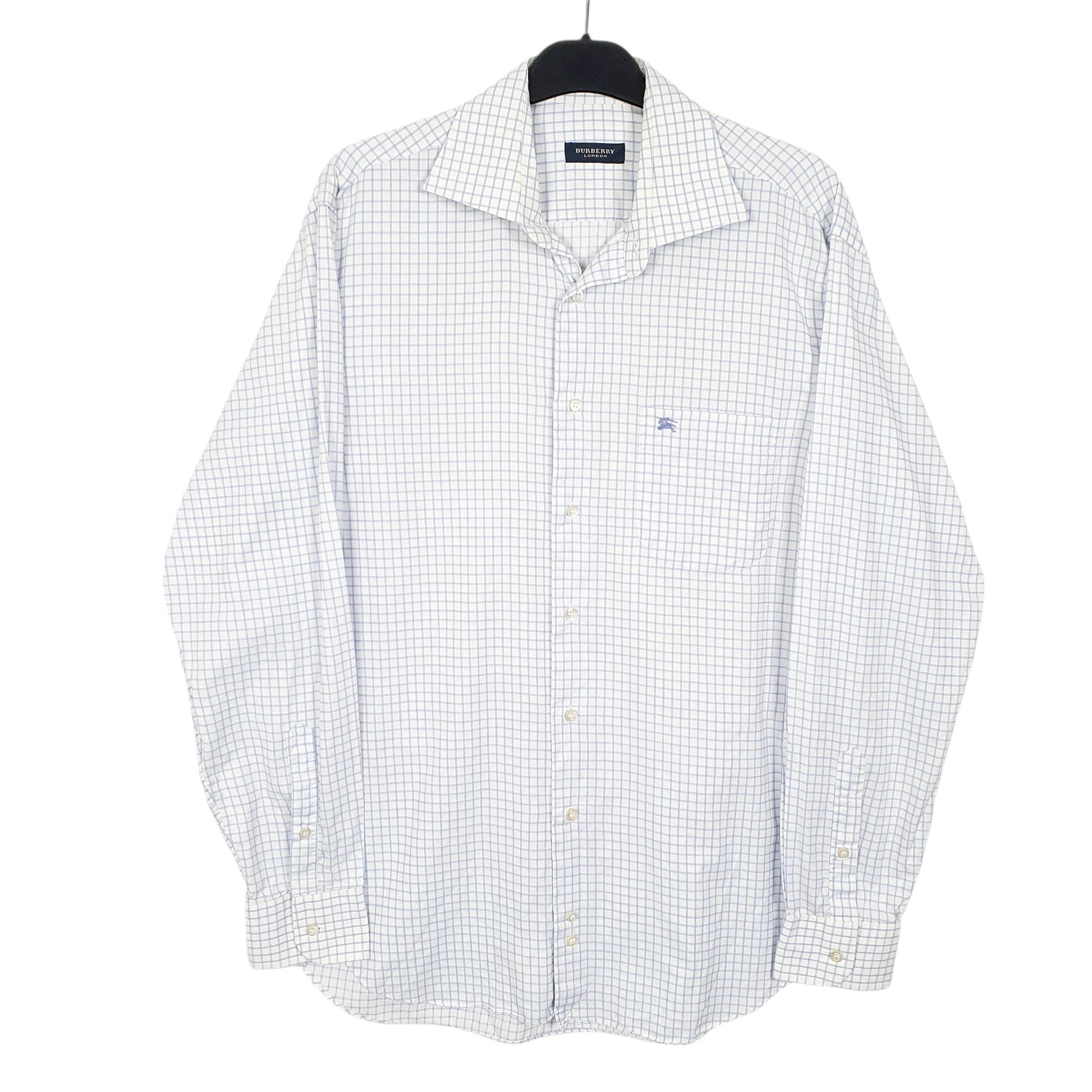Mens White Burberry London Long Sleeve Shirt