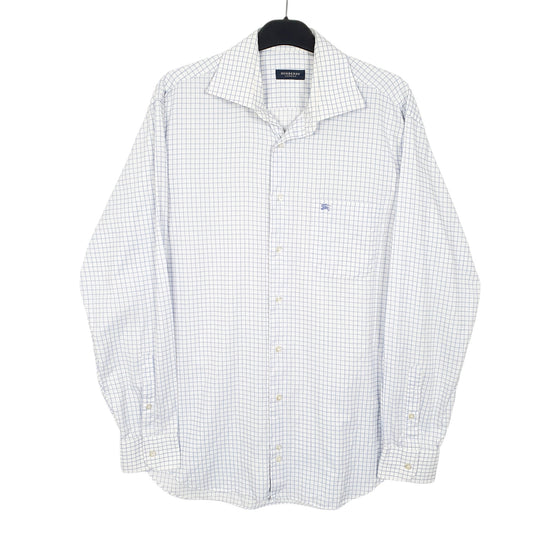 Mens White Burberry London Long Sleeve Shirt