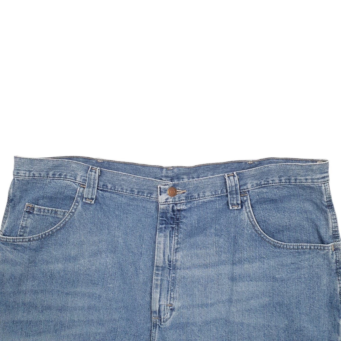 Mens Blue Wrangler Denim Jeans Jorts Carpenter Shorts