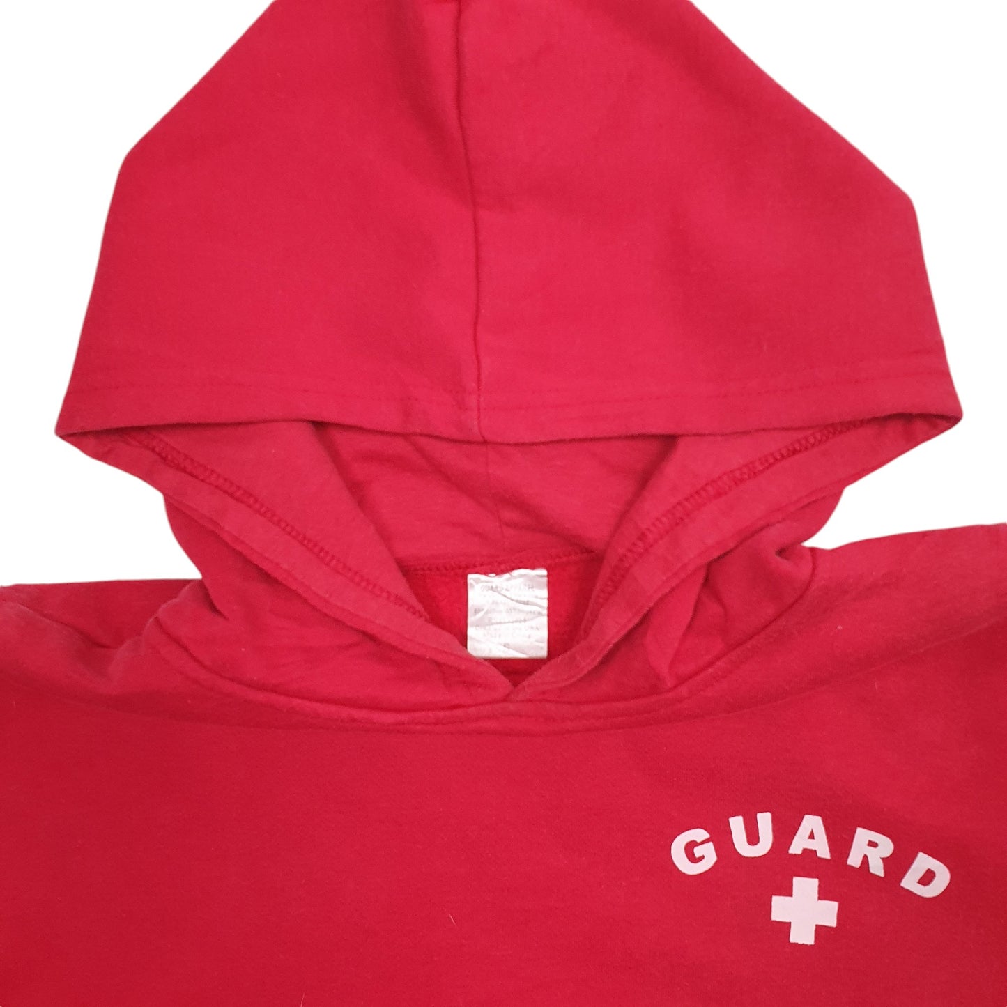 Mens Red Guard Apparel Guard Spellout Hoodie Jumper