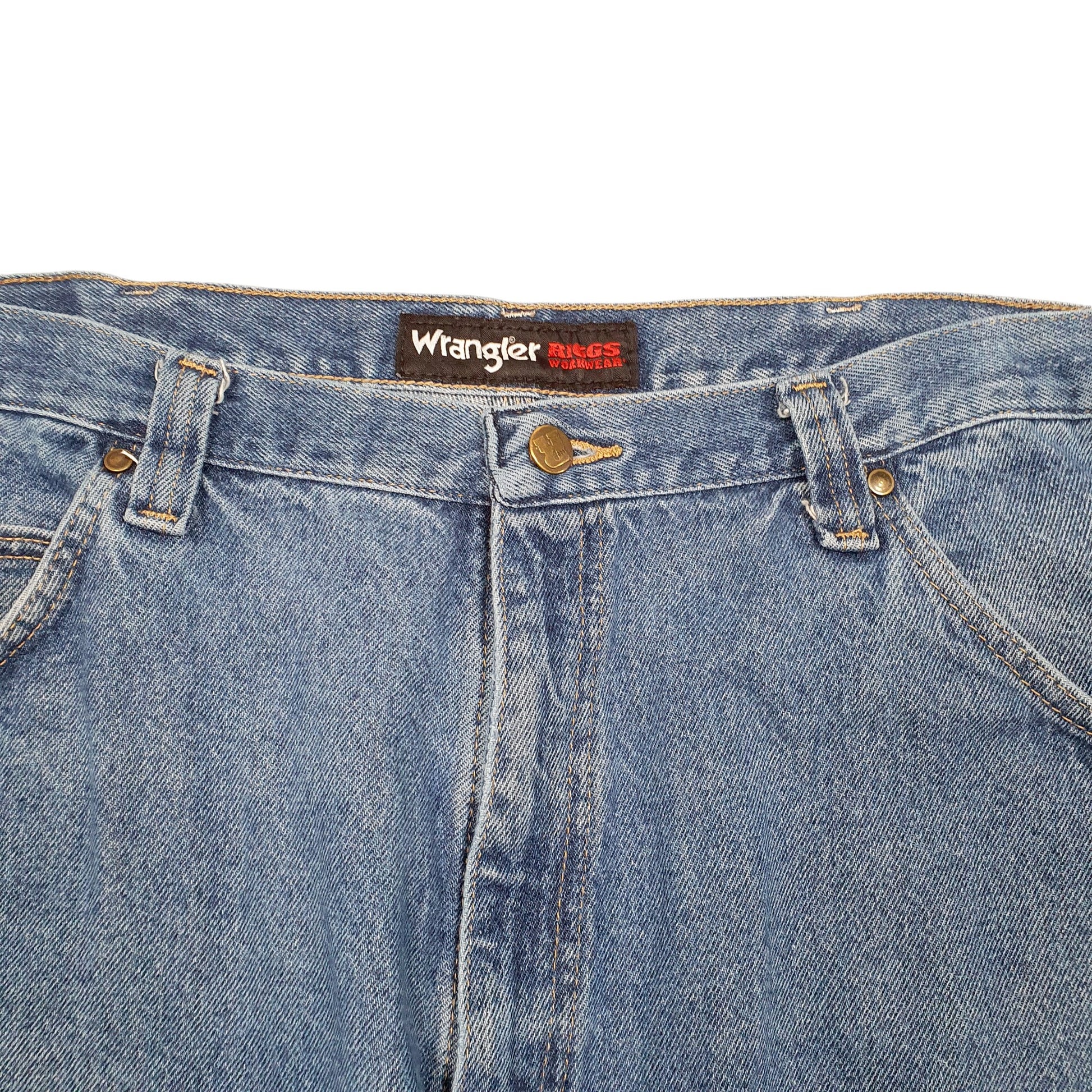 Mens Blue Wrangler Riggs Workwear Carpenter Pants Casual JeansW40 L30