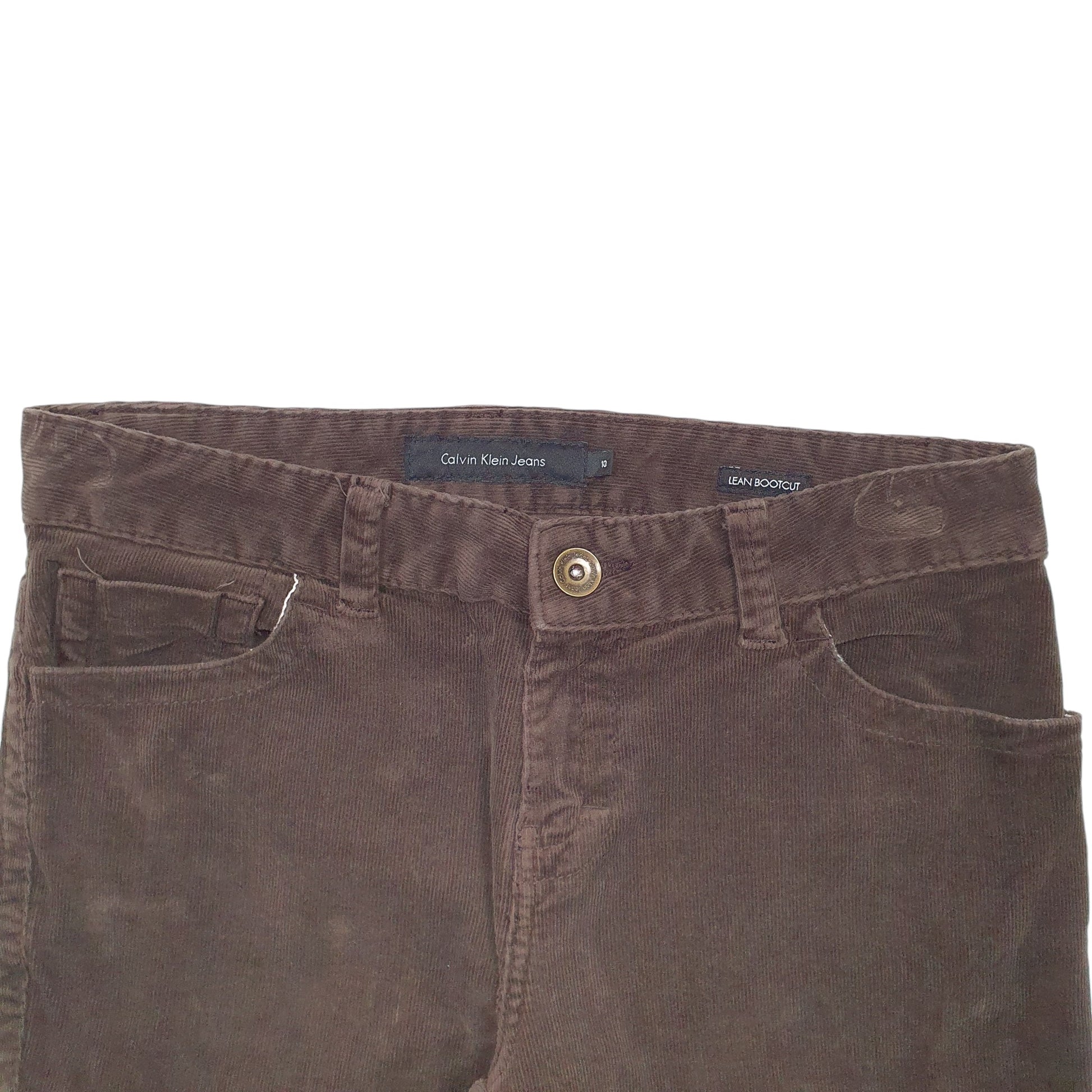 Womens Brown Calvin Klein  Corduroy Trousers
