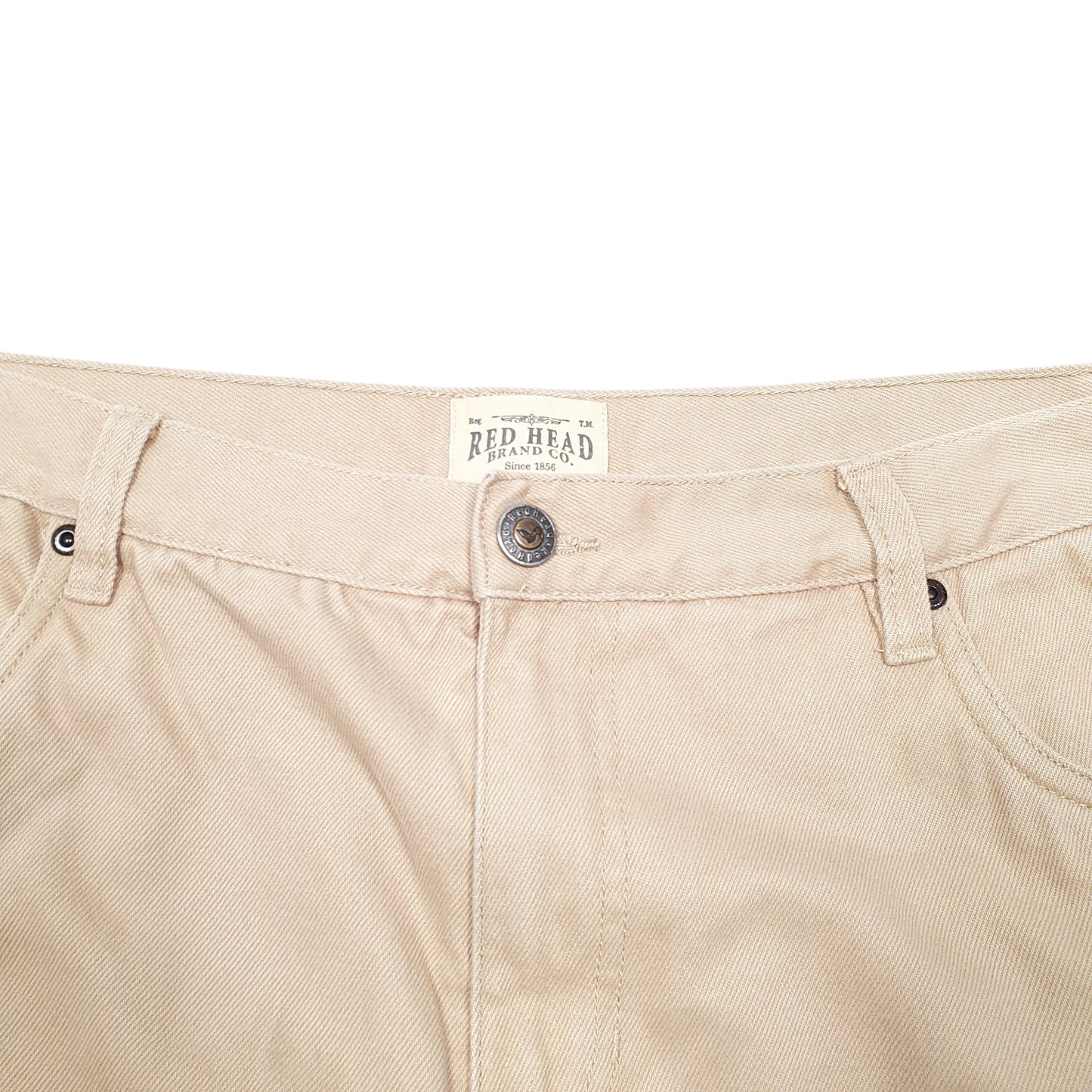 Mens Beige Red Head Lined Winter Hunting Casual JeansW38 L32