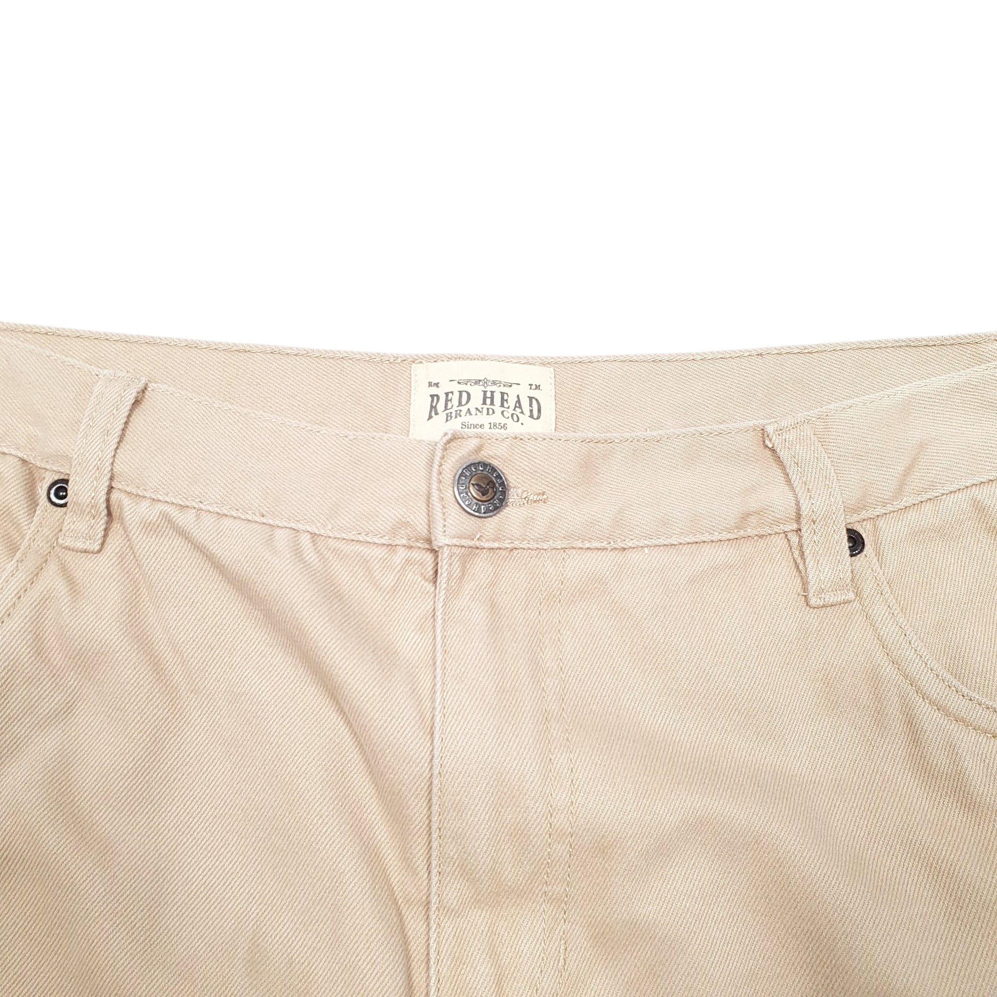 Mens Beige Red Head Lined Winter Hunting Casual JeansW38 L32