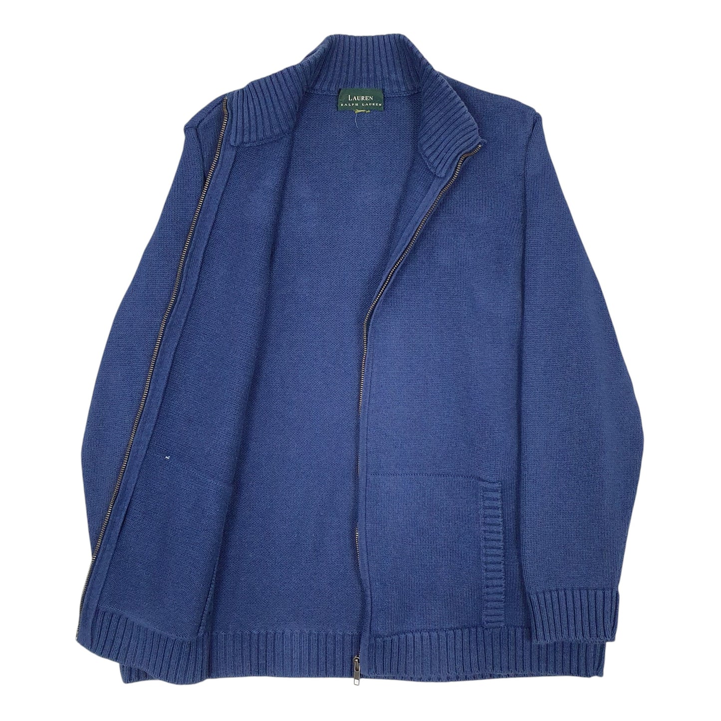 Mens Blue Ralph Lauren Knitwear Full Zip Jumper