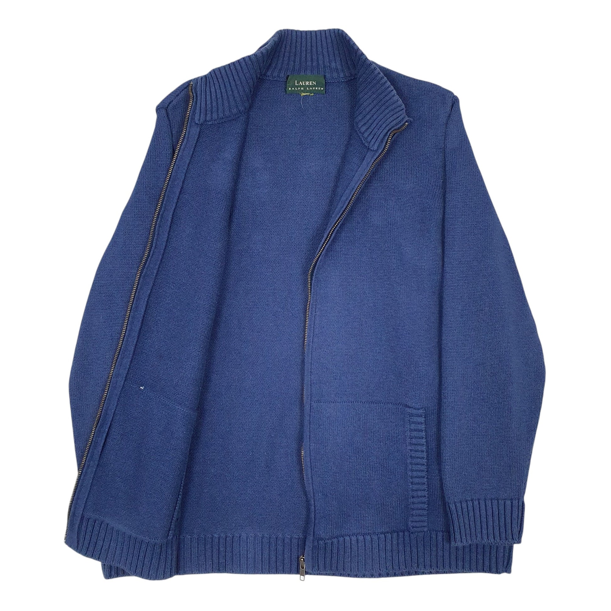 Mens Blue Ralph Lauren Knitwear Full Zip Jumper