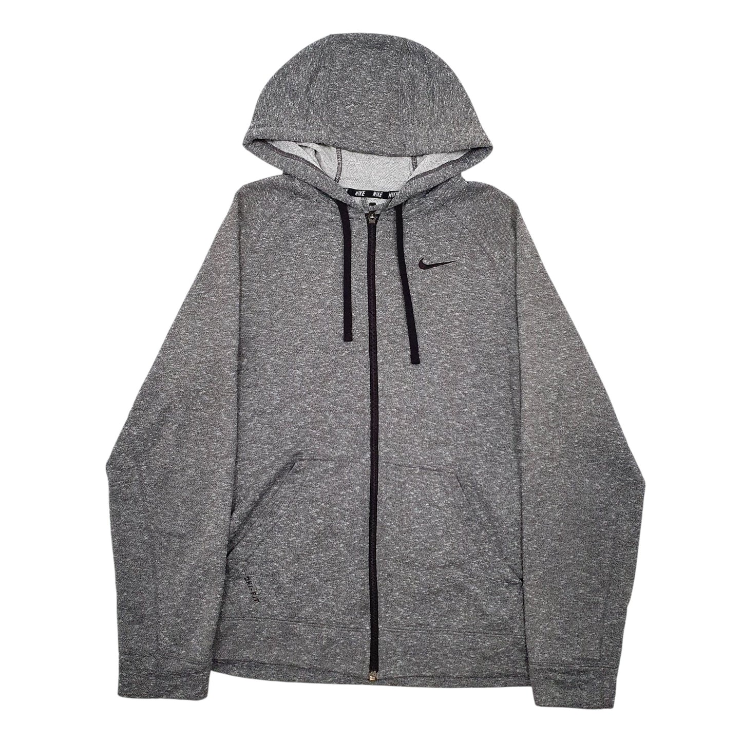 Mens Grey Nike Dri-Fit Full Zip Jumper