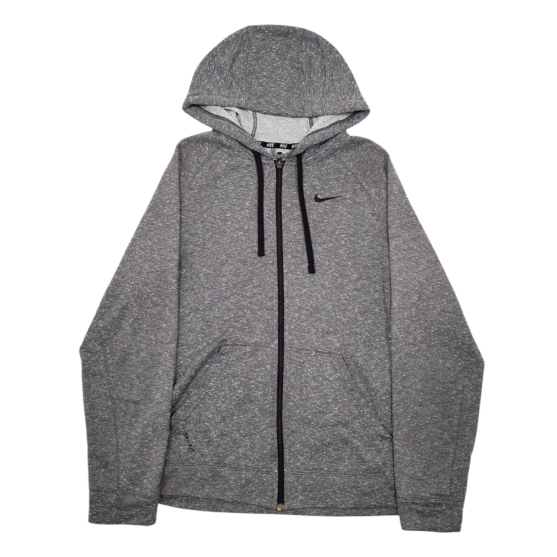 Mens Grey Nike Dri-Fit Full Zip Jumper