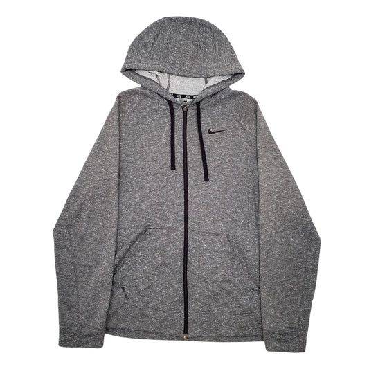 Mens Grey Nike Dri-Fit Full Zip Jumper