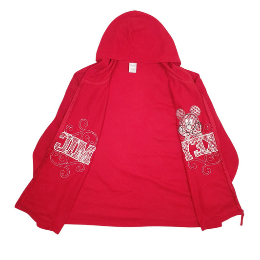 Womens Red Disney  Full Zip Jumper