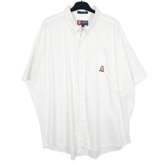 Mens White Ralph Lauren Vintage Crest Short Sleeve Shirt