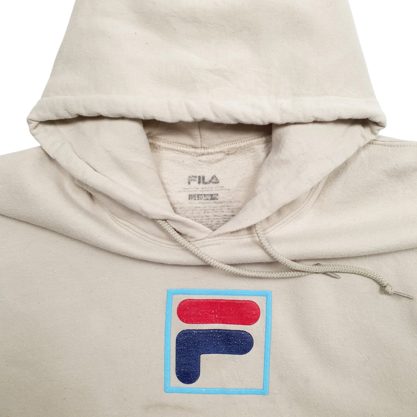 Mens Beige Fila  Hoodie Jumper